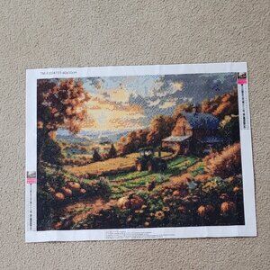 Finished Diamond Art Painting (TM-FJ004151) of Farm with Tractor (95)